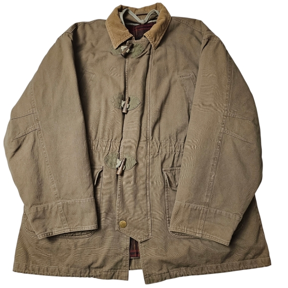 Adolfo Toggle Button Barn Coat Mens Large Corduroy Trim...